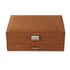Tan Velvet 2 Layer Jewelry Box with Lock and Key image number 1