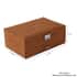 Tan Velvet 2 Layer Jewelry Box with Lock and Key image number 6