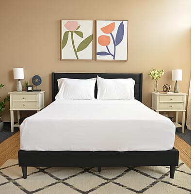 Victory Classic New York Closeout Lincoln Black, White Reversible 7pc Bed in a Bag Comforter Set Includes Sheet Set - Full