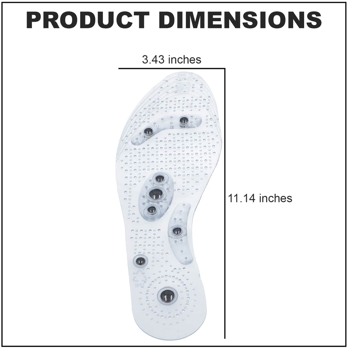 Set of 2 Pairs Magnetic Shoe Insoles - Black and Clear image number 3