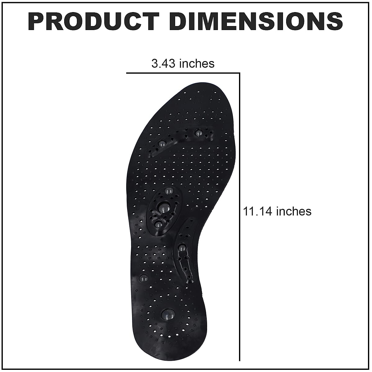 Set of 2 Pairs Magnetic Shoe Insoles - Black and Clear, Small image number 3