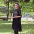 JOVIE Black Lace Kimono for Women with Fine Fringe Hem | Open front Kimono | Ladies Kimono image number 2