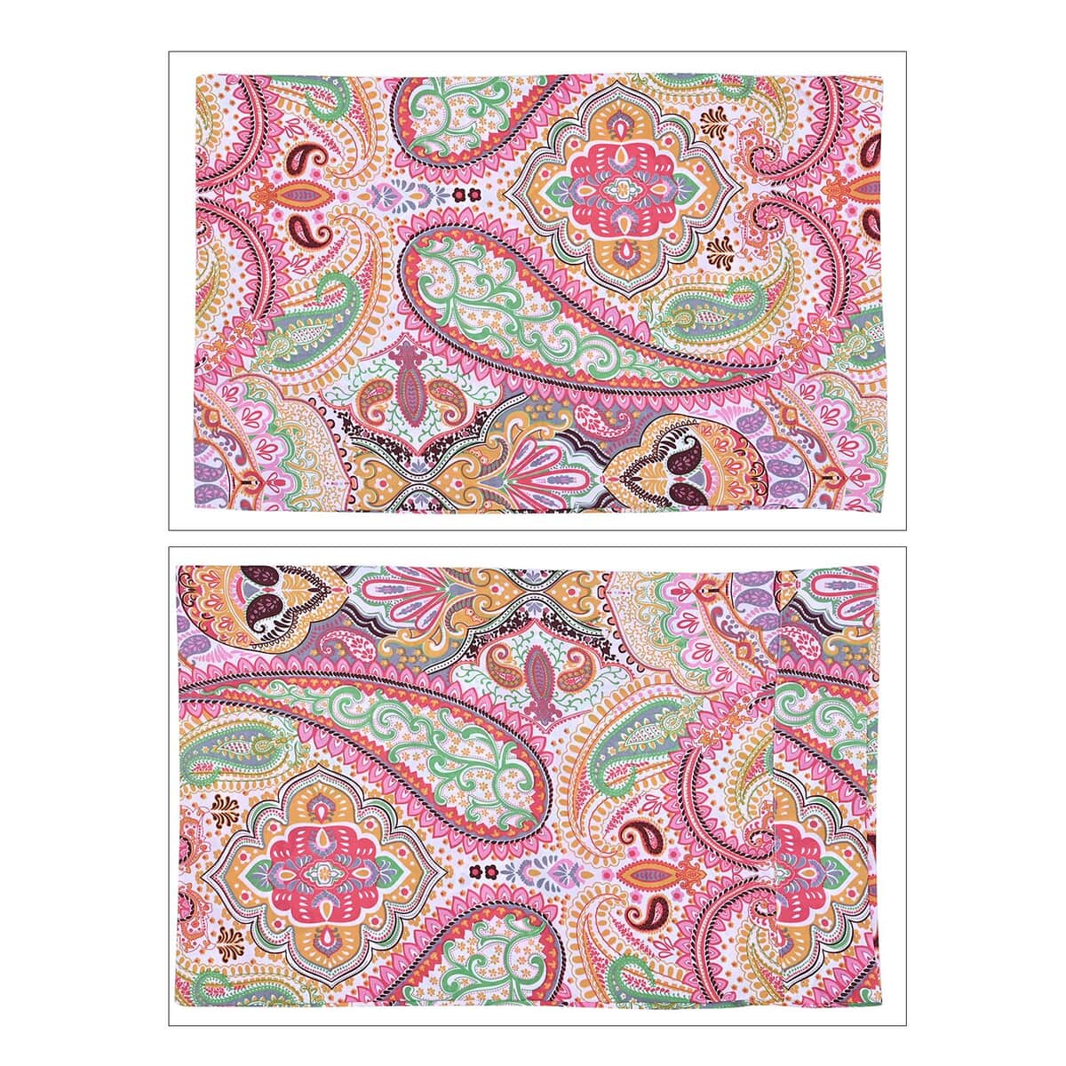 Homesmart Pink Paisley Print Pattern 6 Pcs Microfiber Sheet Set (with 14 Deep Pocket) - Queen , Bed Sheets , Fitted Sheet , Bed Sheet Set , Microfiber Sheets image number 5