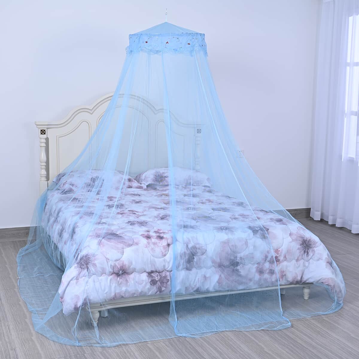 Portable Mosquito Bed Canopy- Blue (23.62"x98.42") image number 0