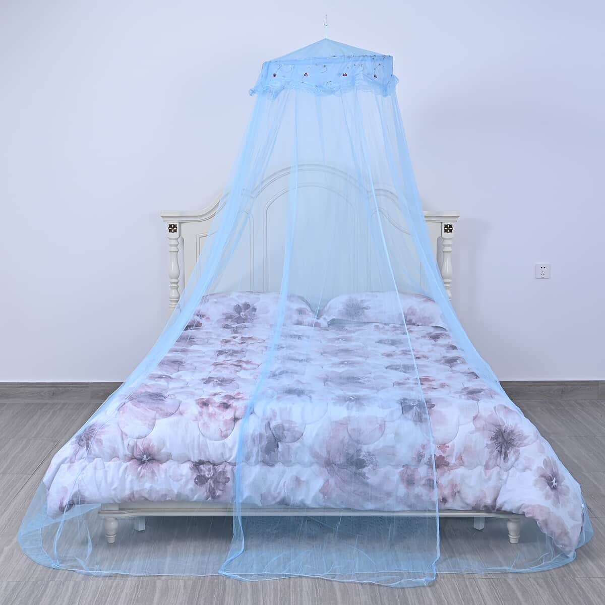 Portable Mosquito Bed Canopy- Blue (23.62"x98.42") image number 1