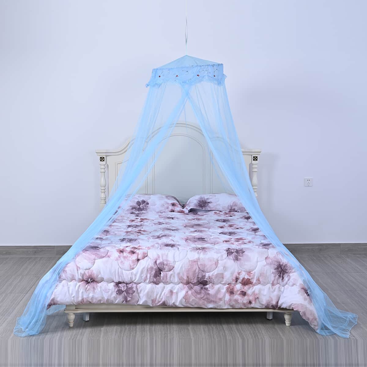 Portable Mosquito Bed Canopy- Blue (23.62"x98.42") image number 2