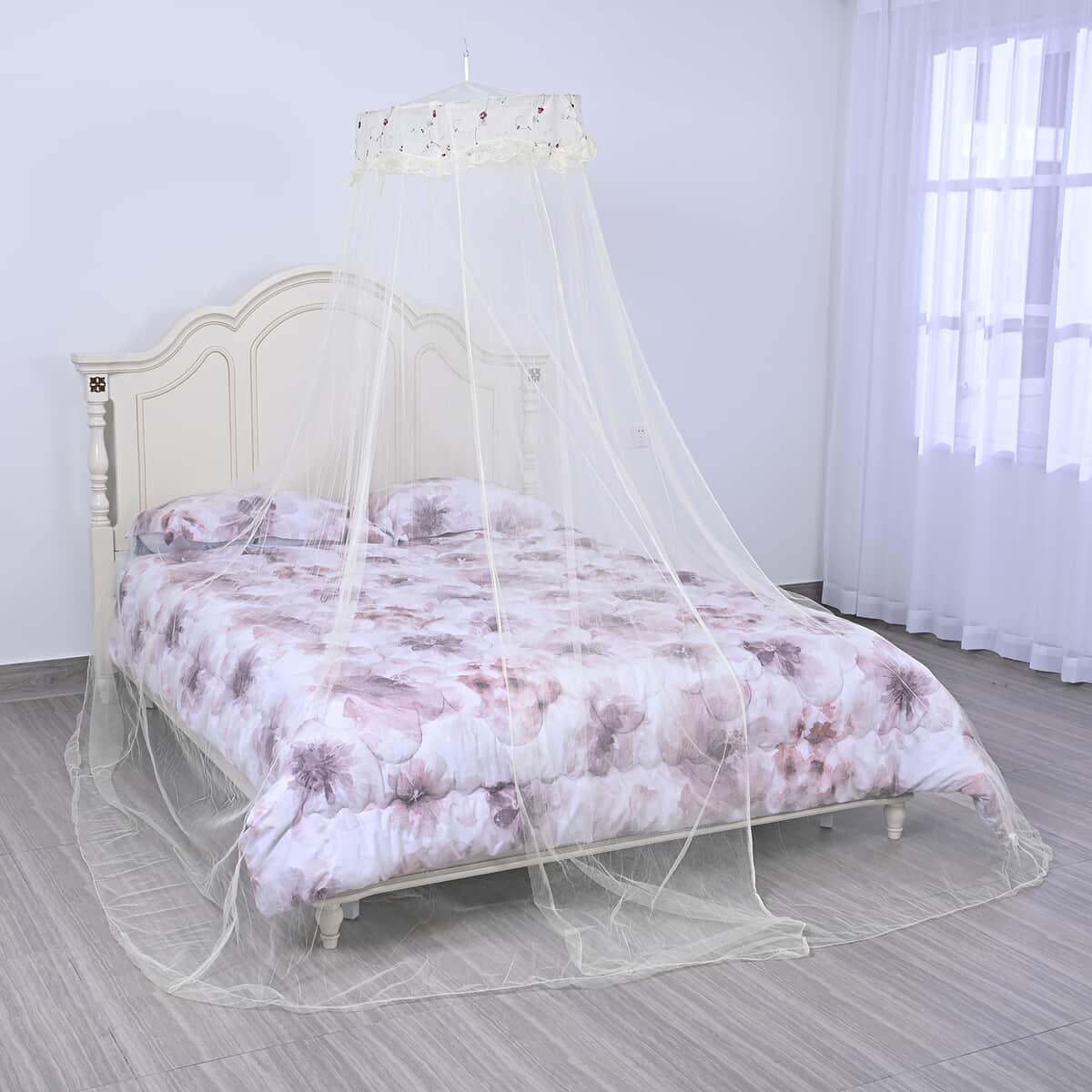 Portable Bed Canopy- Cream image number 0