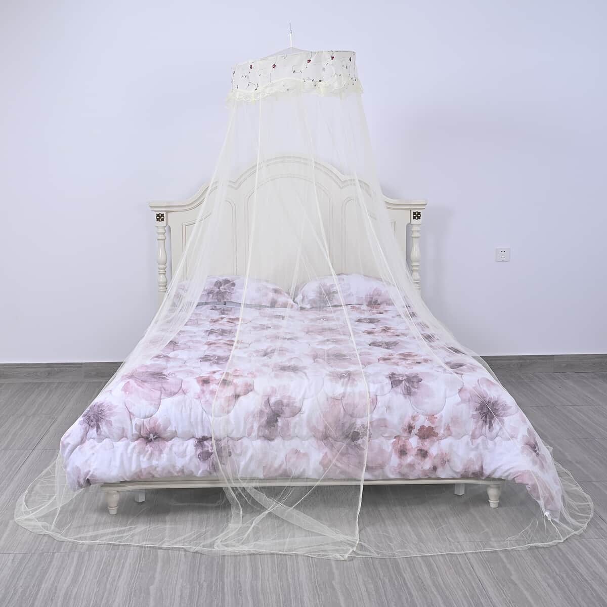 Portable Bed Canopy- Cream image number 1