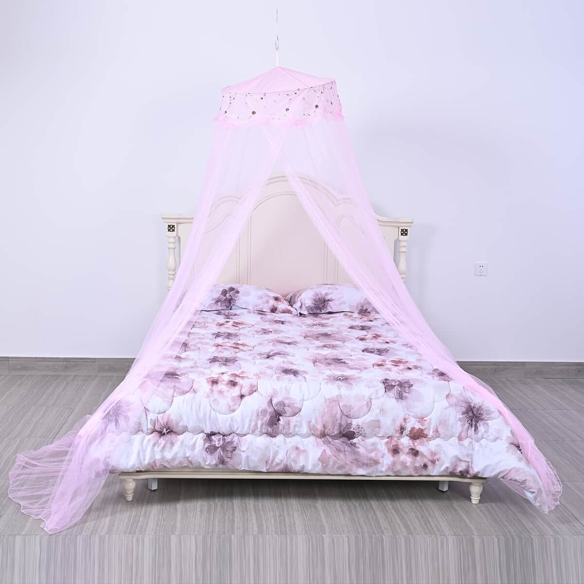 Portable Bed Canopy- Pink image number 2