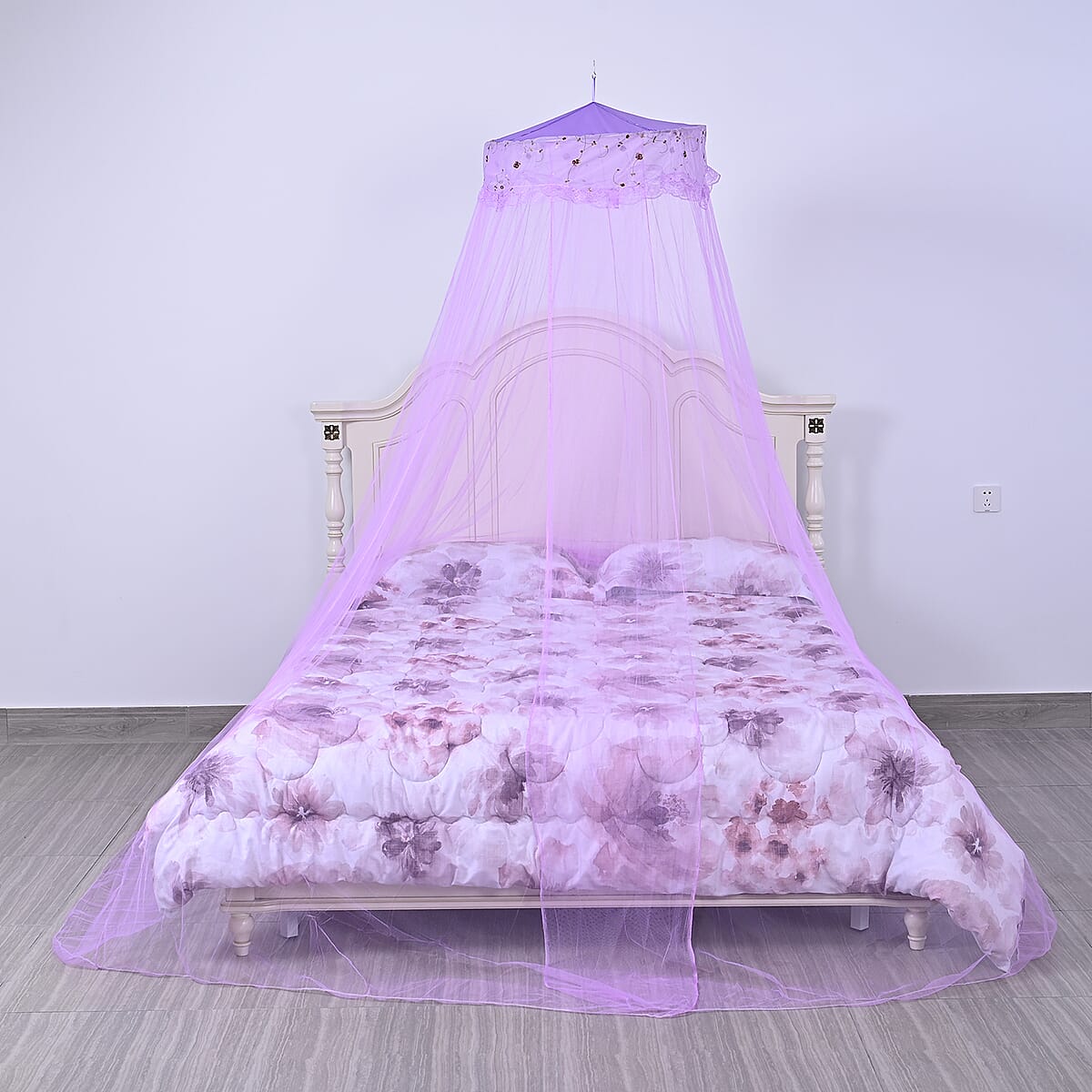 Portable Bed Canopy- Purple image number 1