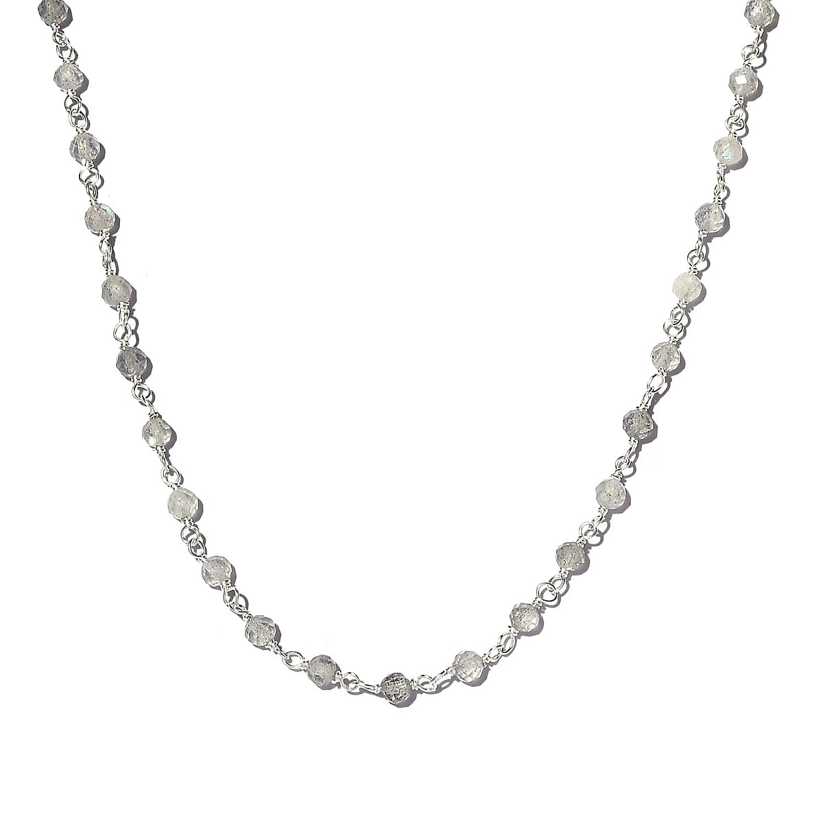 Ankur Treasure Chest Malagasy Labradorite Beaded Necklace 20 Inches in Platinum Over Sterling Silver 11.25 ctw image number 0