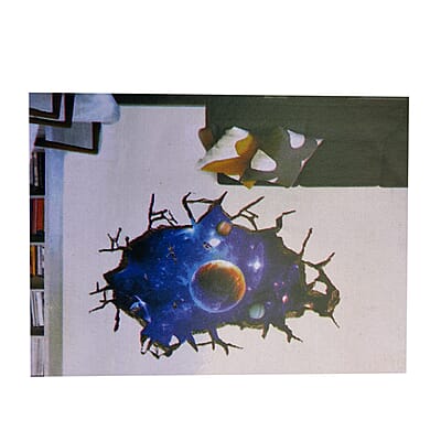 Multi Color 3D Space Floor and Wall Sticker, Removable Creative Home Wall Art Mural and Decoration Accessories