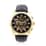 GENOA Automatic Mechanical Movement Watch with Black Skeleton Dial & Black Leather Strap