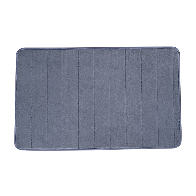 Gray Color Microfiber Anti-Slip Bathmat , Luxury Bath Mats , Non Slip Bath Mats , Quick Dry Bath Mats