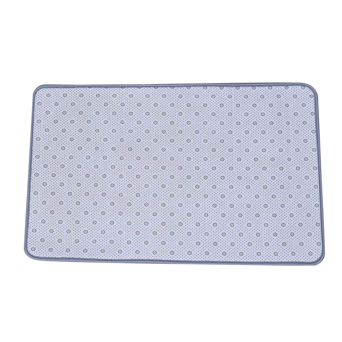 Gray Color Microfiber Anti-Slip Bathmat (19.8"x31.5") image number 6