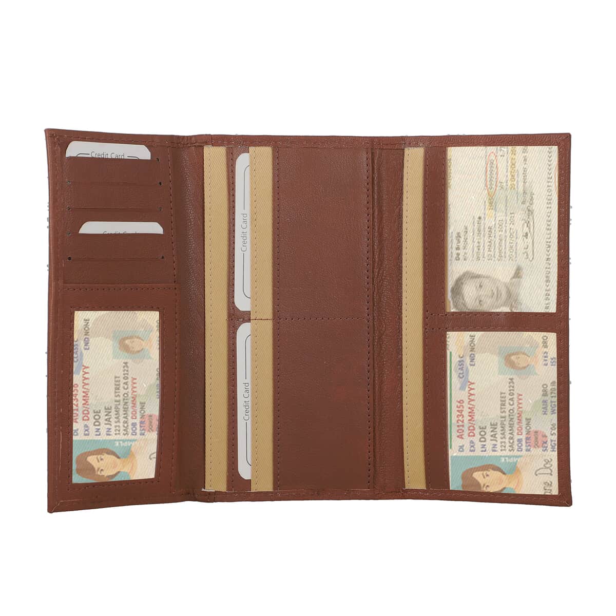 Passage Tan Genuine Leather RFID Tri-Fold Wallet image number 5