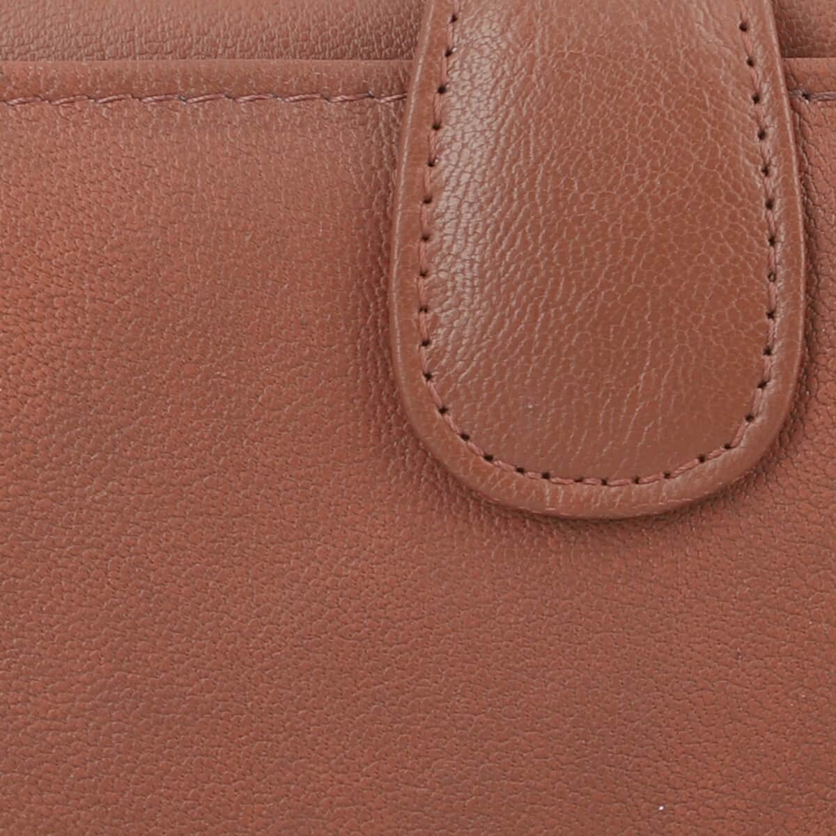 Passage Tan Genuine Leather RFID Tri-Fold Wallet image number 6