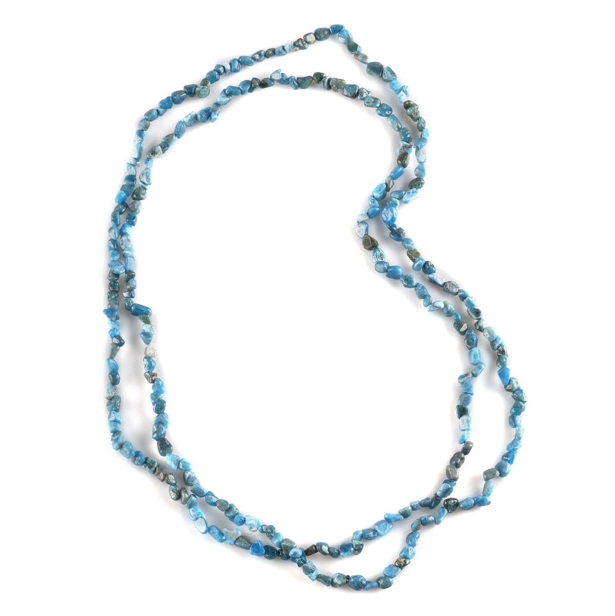 Madagascar Neon Apatite Nugget Endless Necklace 60 Inches 721.00 ctw image number 0