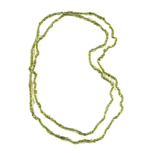 Peridot Nugget Endless Necklace 60 Inches 721.00 ctw