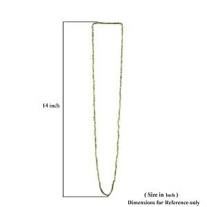 Peridot Nugget Endless Necklace 60 Inches 721.00 ctw