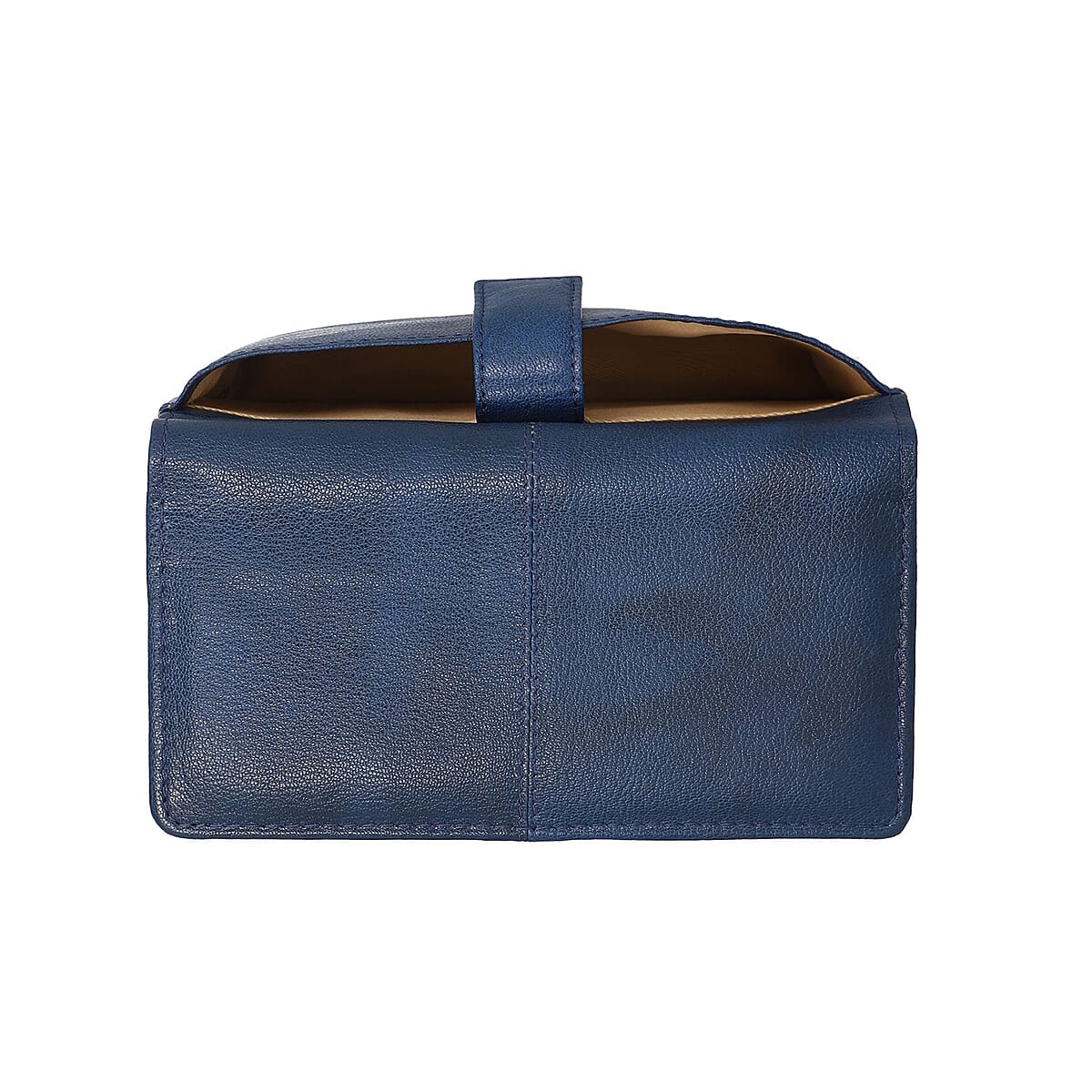 Black Croco Embossed Genuine Leather RFID Bi-fold Wallet (7.5x4.25") with Detachable Shoulder Strap image number 6