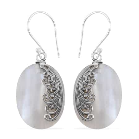 Mother Of Pearl Dangle Earrings in Sterling Silver image number 0