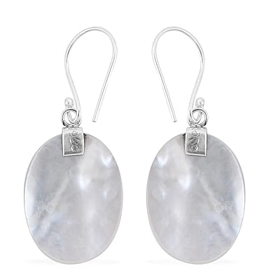 Mother Of Pearl Dangle Earrings in Sterling Silver