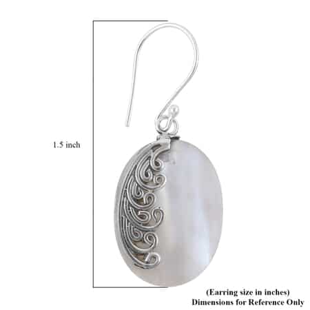 Mother Of Pearl Dangle Earrings in Sterling Silver image number 4