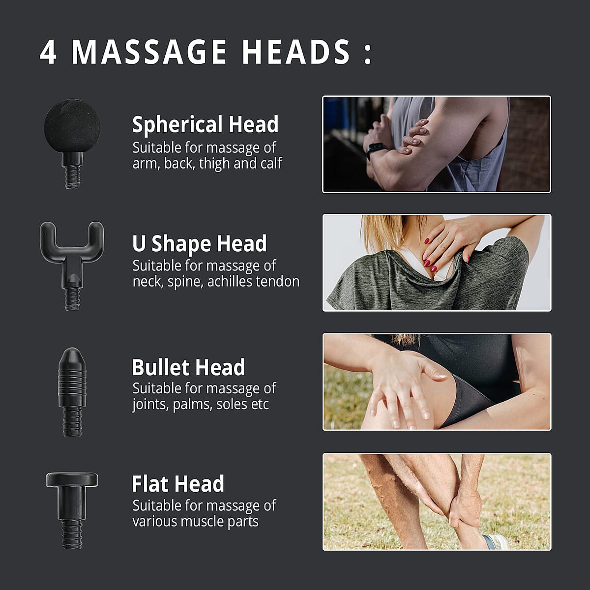 TRAKK Full Body Massage Gun - Black image number 2