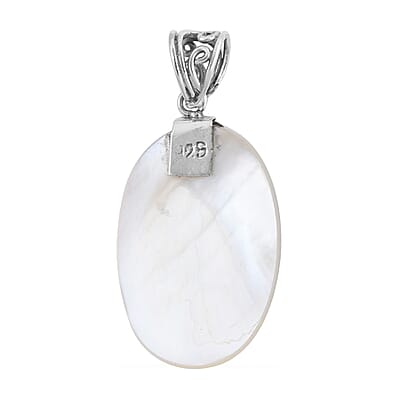 Mother Of Pearl Oval Pendant in Sterling Silver
