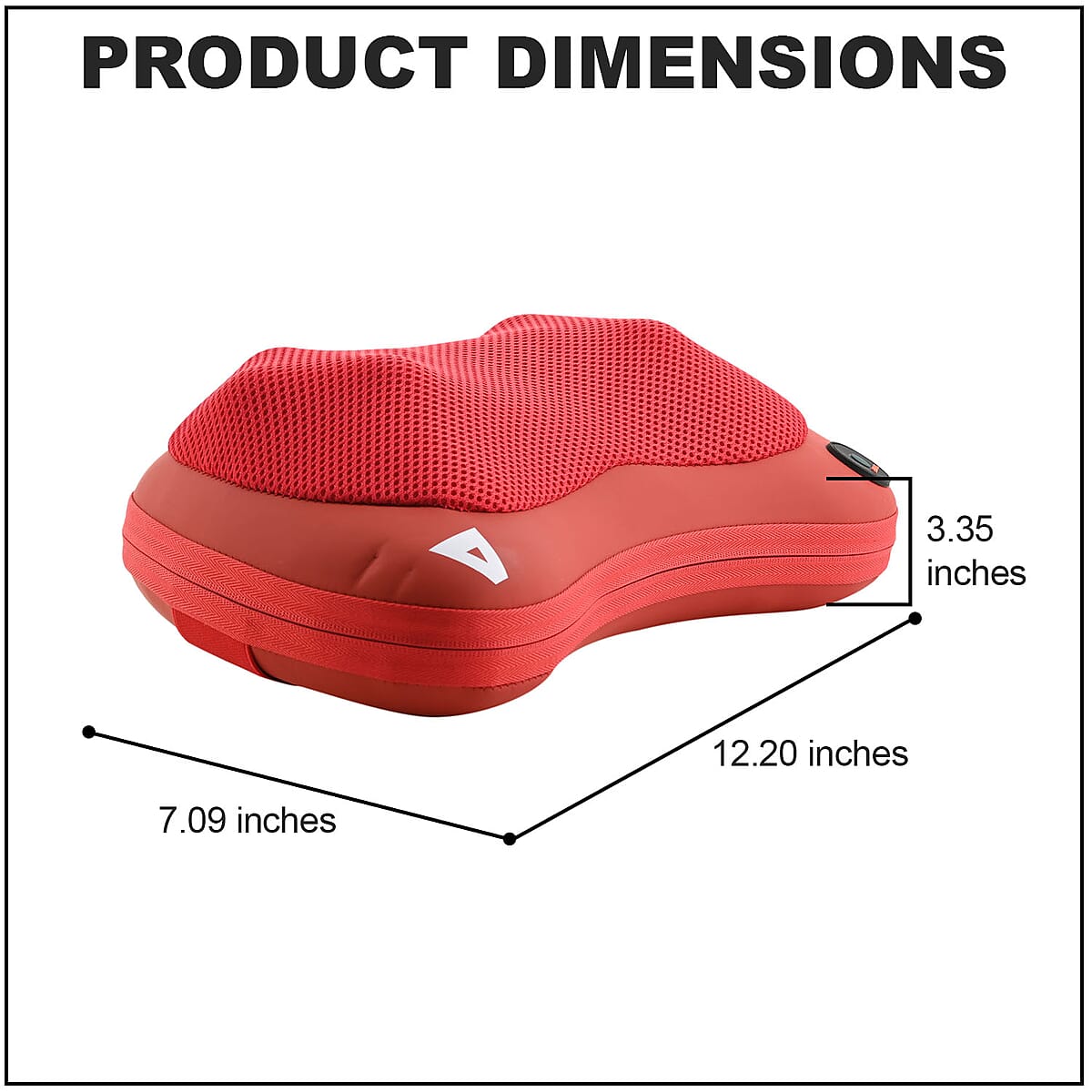 TRAKK Shiatsu Car and Home Massager with Heat- Red image number 2