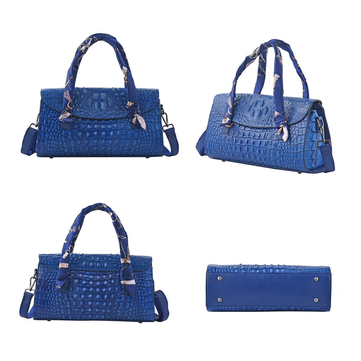 Product Features Special Features	Handcrafted Pattern	Crocodile Closure Type	Flap, Zipper Strap Type	Adjustable, Detachable Texture	Embossed Shape	Rectangular  Strap Size / Dimension (s) Han image number 3