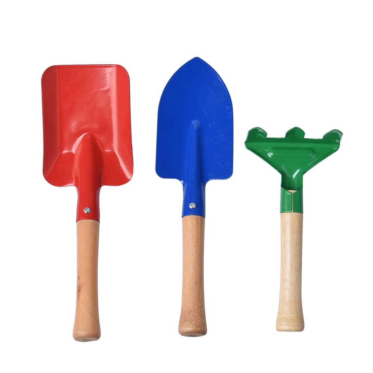 Set of 4 Garden Tools - Green Tote Bag (9.84"x5.91") Trowel (7.84"x2.56") Shovel (8.67"x2.28") Rake (5.71"x2.56") image number 5