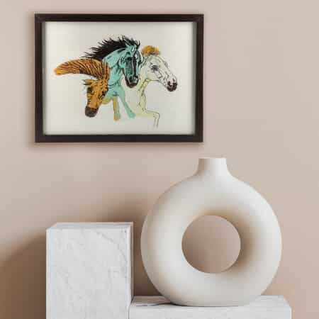 Handcrafted Gemstone Horse Wall Painting (0.88 lbs) image number 1