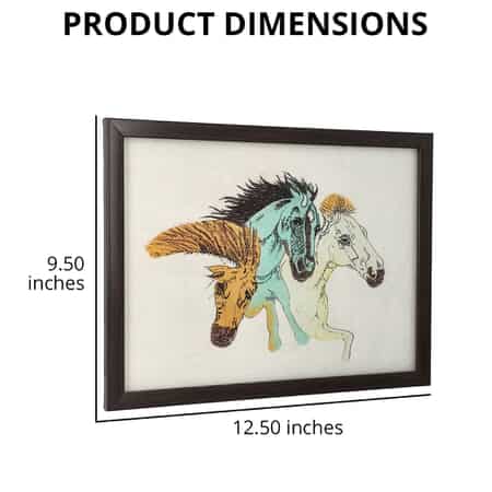 Handcrafted Gemstone Horse Wall Painting (0.88 lbs) image number 3