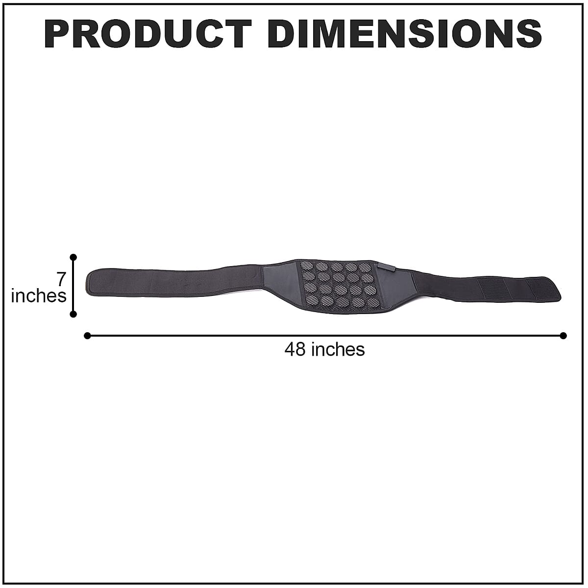 UTK Far Infrared Natural Shungite Stone Waist Wrap Heating Pad For Back Pain with USB Plug & Car Charger, EMF Free, Infrared Heat Therapy image number 3