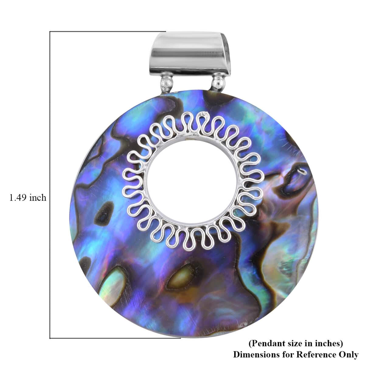 Abalone Shell Pendant in Sterling Silver image number 4