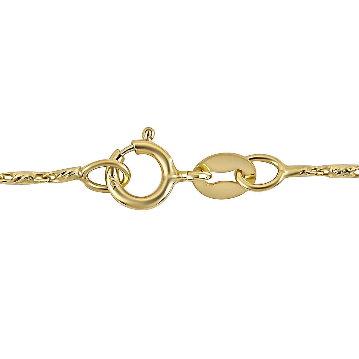 Maestro Gold Collection Italian Diamond Cut Torchon Necklace 18 Inches in 10K Yellow Gold 2 Grams image number 1
