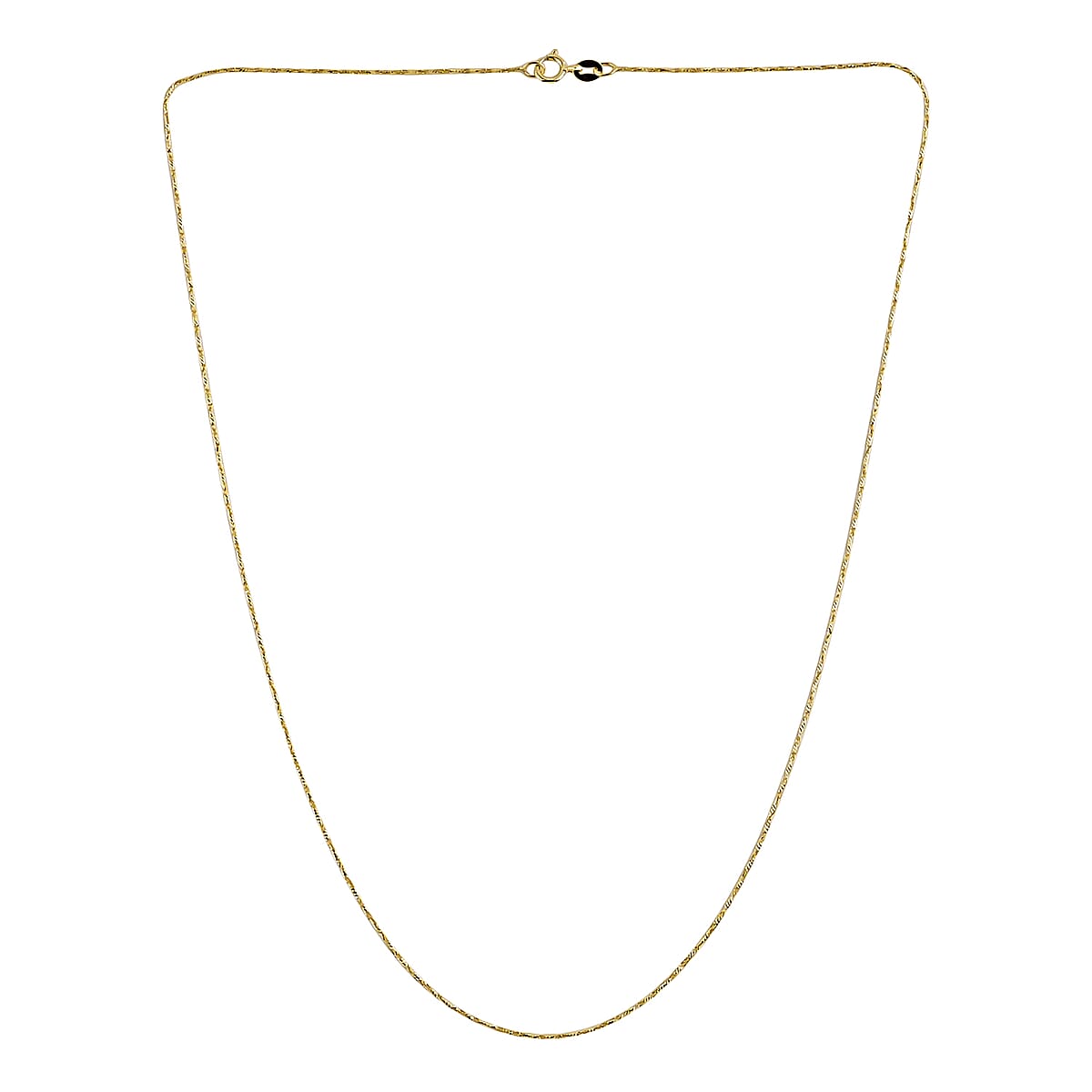 Maestro Gold Collection Italian Diamond Cut Torchon Necklace 18 Inches in 10K Yellow Gold 2 Grams image number 2