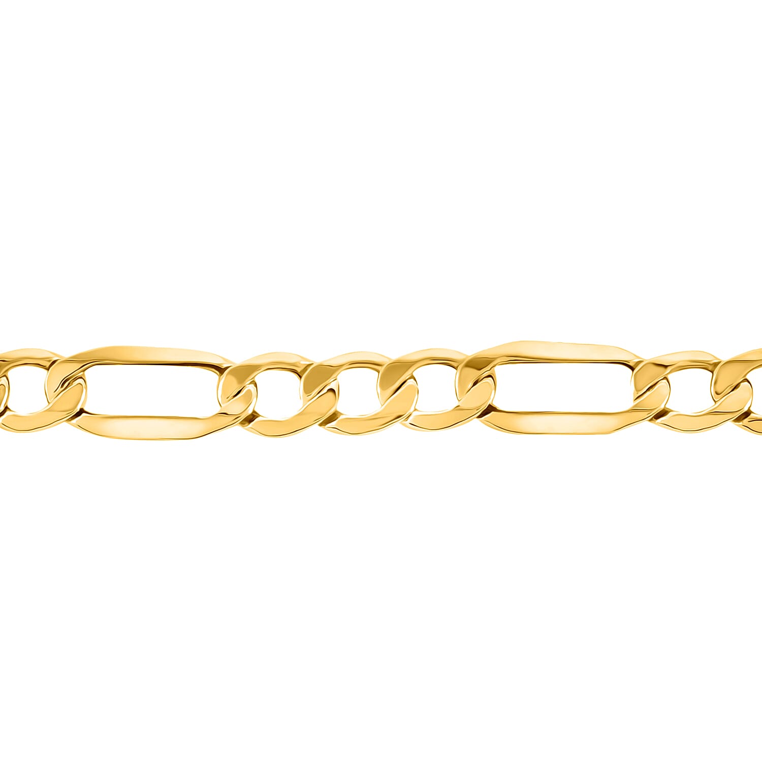 Maestro Gold Collection Italian 10K Yellow Gold Figaro Bracelet (7.50 In) 1.85 Grams