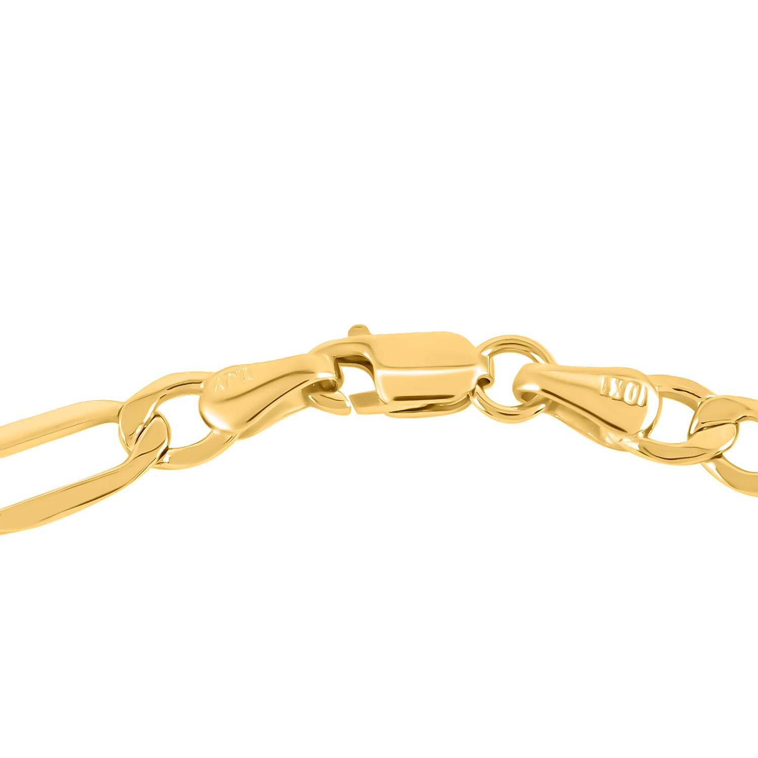 Maestro Gold Collection Italian 10K Yellow Gold Figaro Bracelet (7.50 In) 1.85 Grams