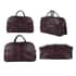Hong Kong Closeout Deal Dark Red Crocodile Pattern Faux Leather Travel Bag with Shoulder Strap image number 3
