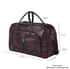 Hong Kong Closeout Deal Dark Red Crocodile Pattern Faux Leather Travel Bag with Shoulder Strap image number 6