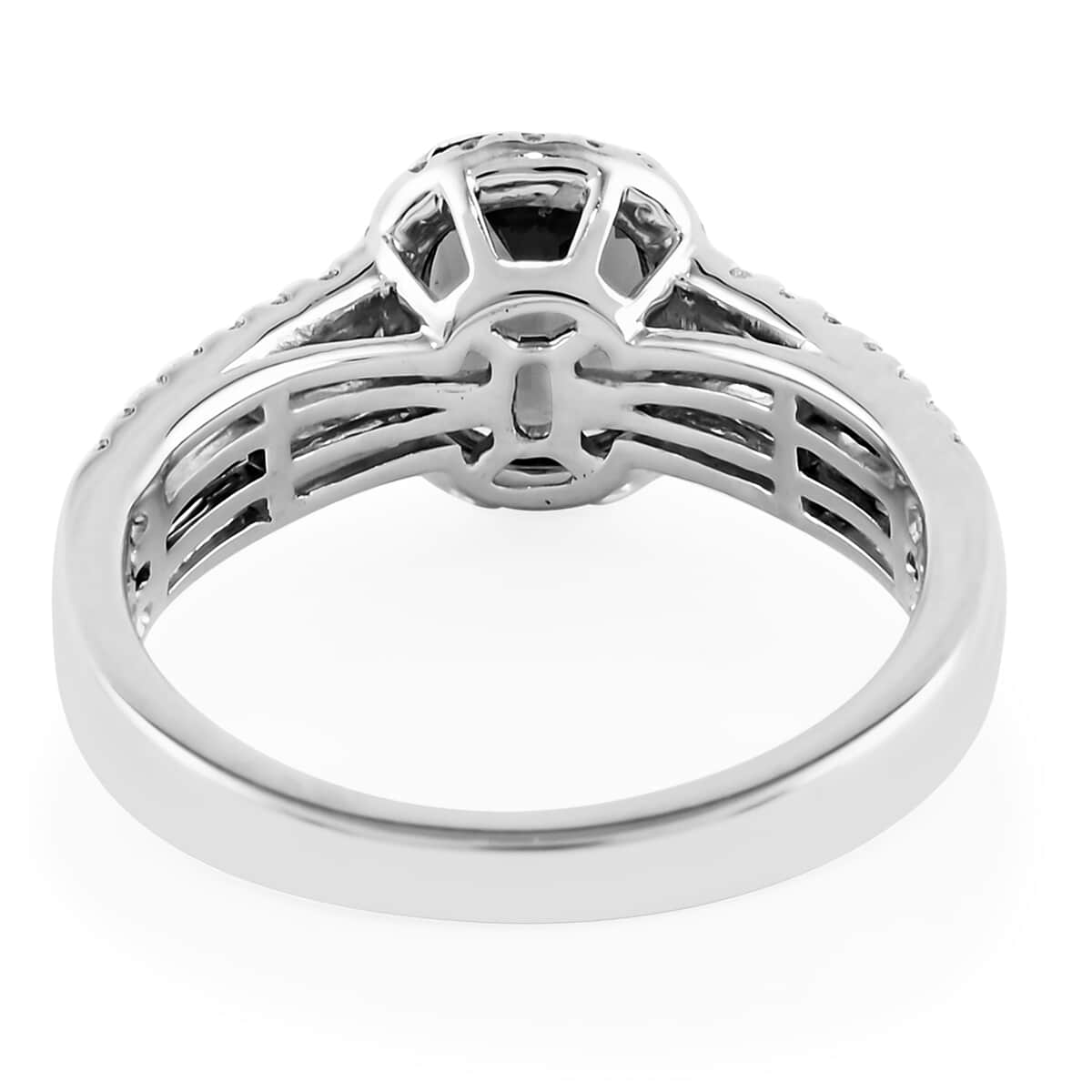 Rhapsody 950 Platinum AAAA Tanzanite and E-F VS Diamond Ring (Size 7.0) 7.75 Grams 2.10 ctw image number 4