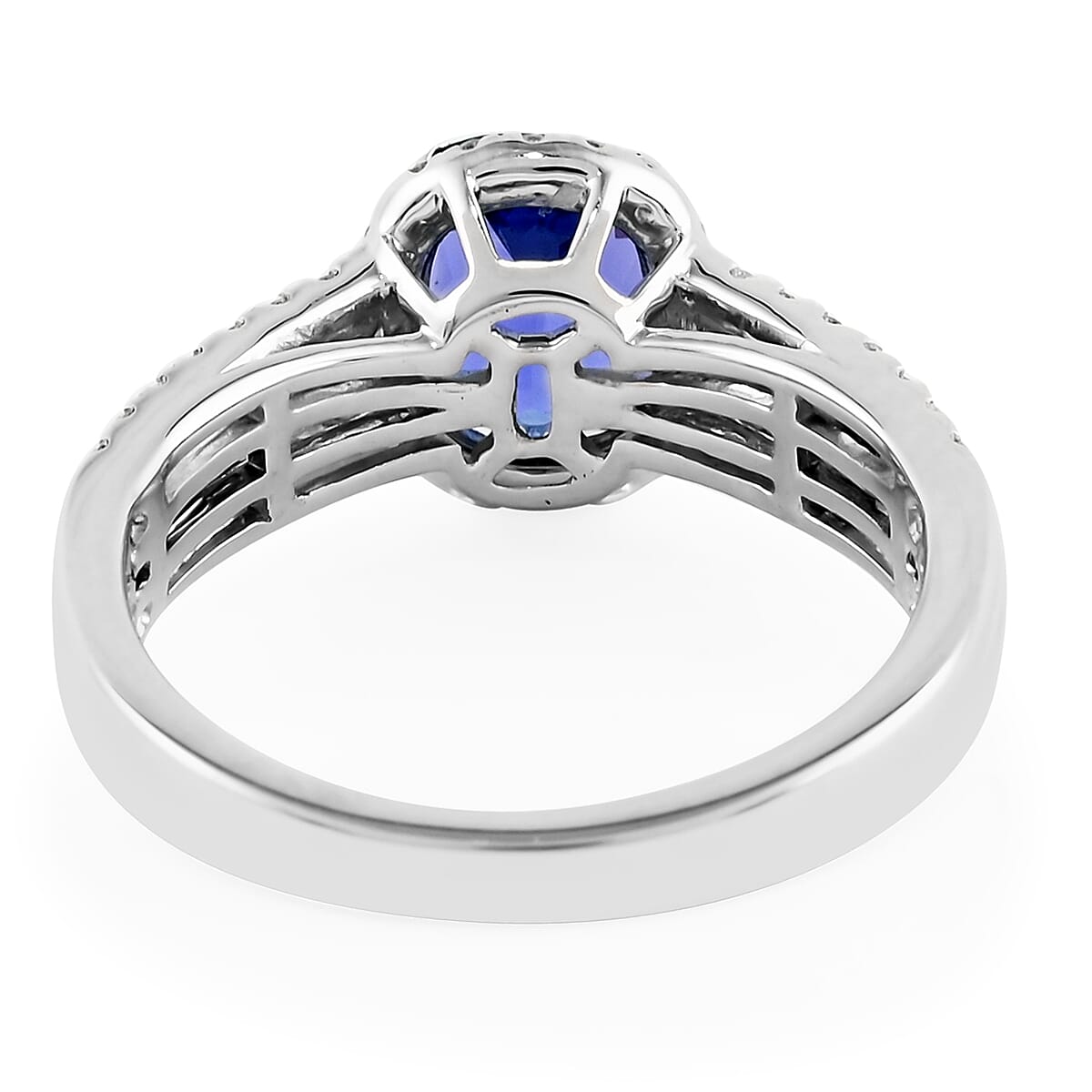 RHAPSODY 950 Platinum AAAA Tanzanite and E-F VS Diamond Ring (Size 9.0) 7.75 Grams 2.10 ctw image number 4
