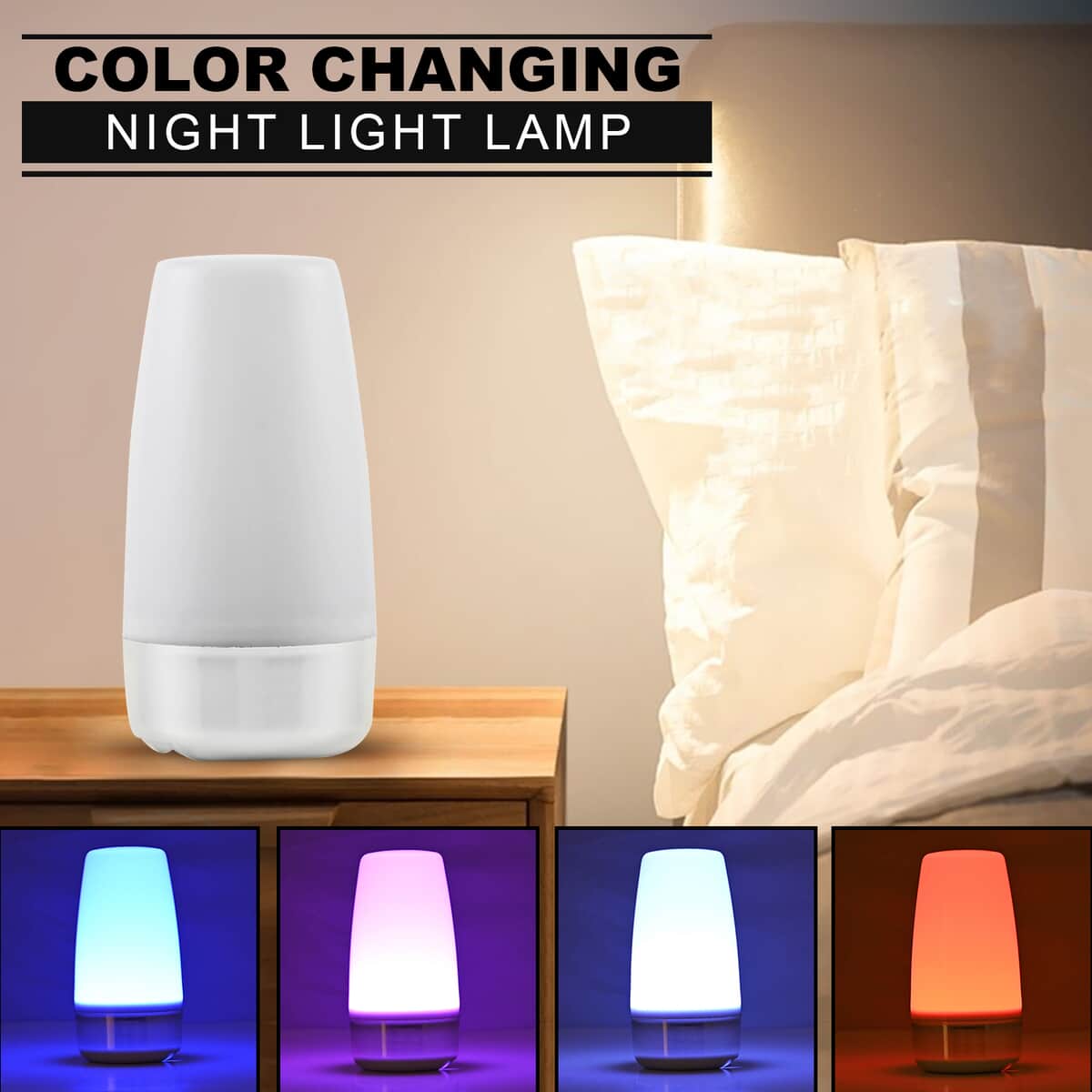 Color Changing Night Light Lamp (3xAAA Batteries) image number 1