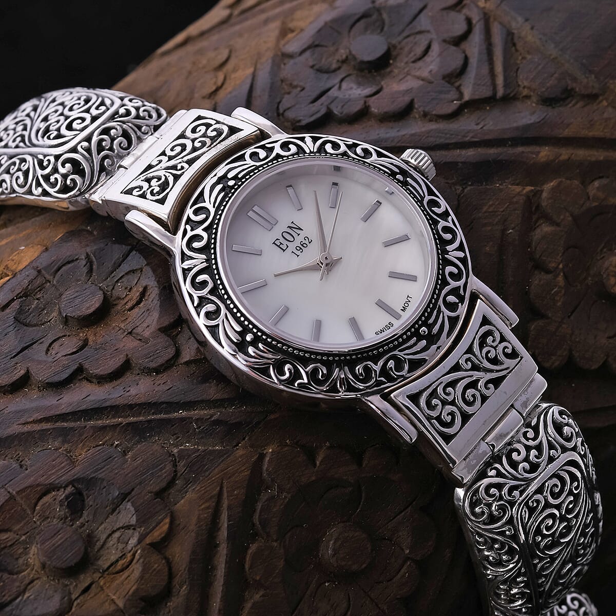 Bali Legacy EON 1962 Swiss Movement Water Resistant Watch(7 in) in Sterling Silver. 53.1g image number 1