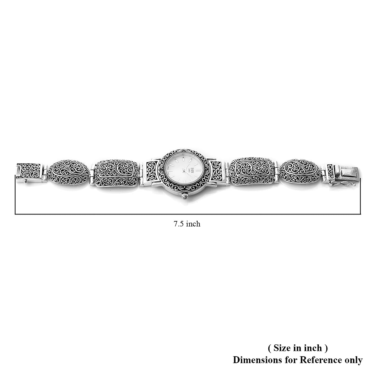 Bali Legacy EON 1962 Swiss Movement Water Resistant Watch(7 in) in Sterling Silver. 53.1g image number 5