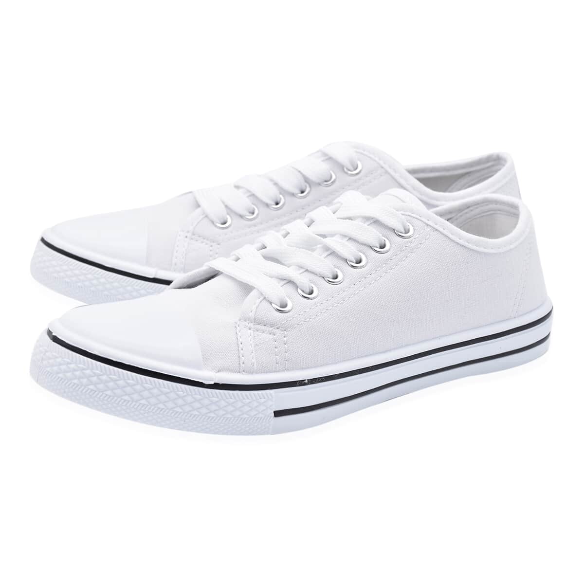 White Star Canvas Lace Up Shoes - Size 6 (US) image number 0