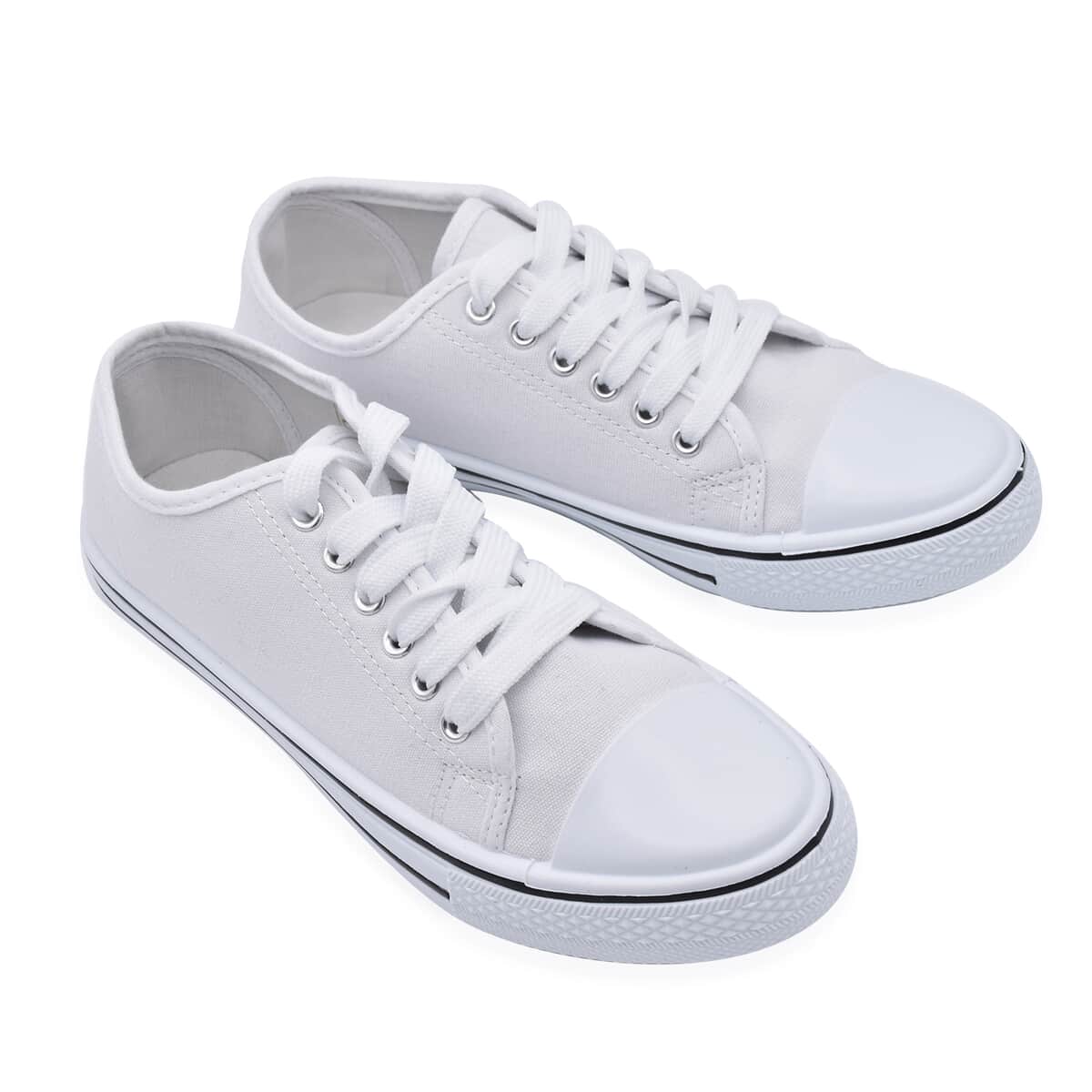 White Star Canvas Lace Up Shoes - Size 6 (US) image number 1